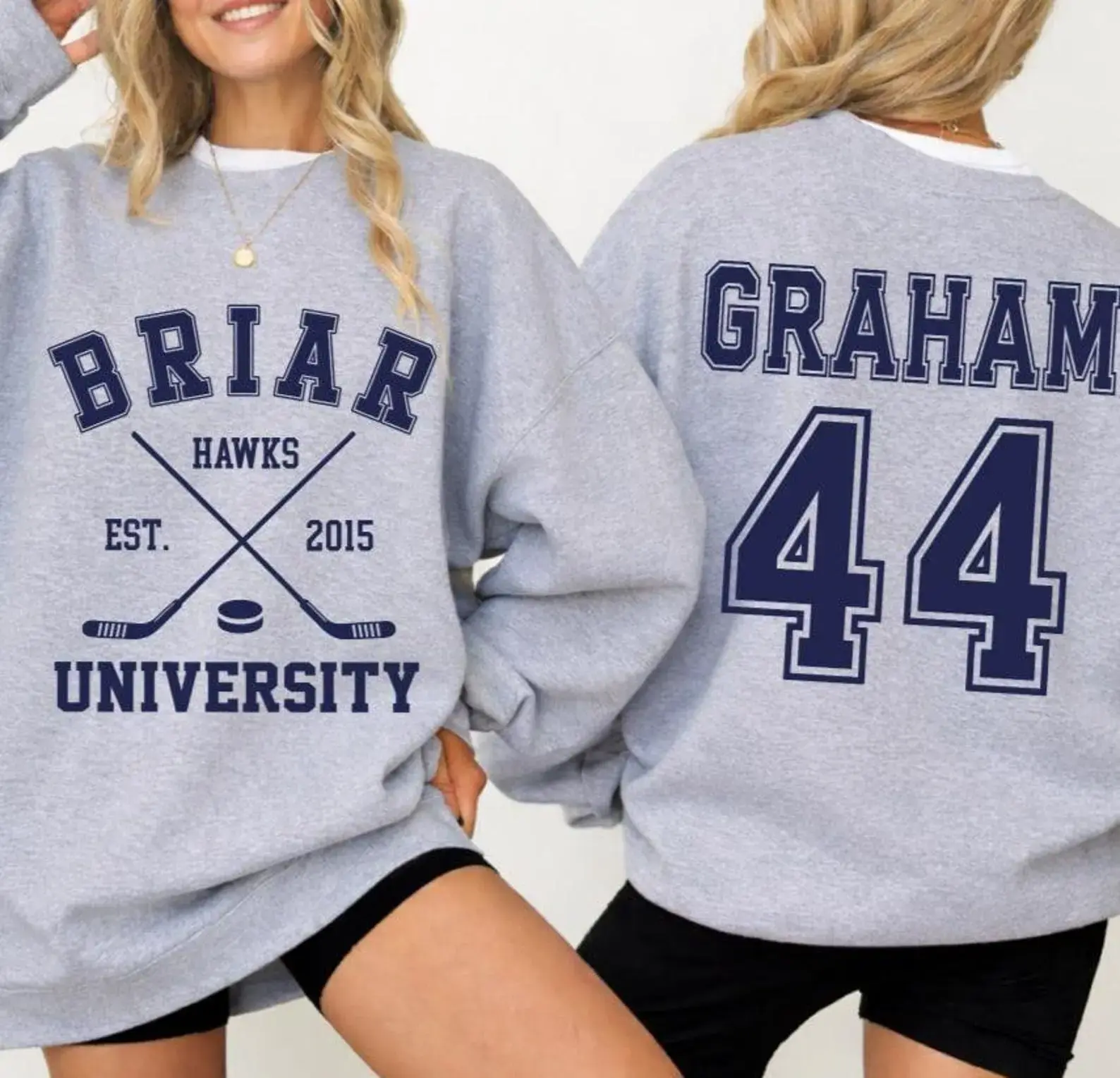 Gildan Unisex Briar University Graham 44 Hoodie, Off-Campus Crewneck, Hockey Romance Shirt, Briar U Sweatshirt, Campus Hockey, Full Size Options