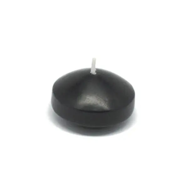 CFZ-020-6 Round Unscented 1.75 in. 3h Water Floating Candles, Black Traditional Home Decor Candles for Wedding Room Decor - 144 Pieces
