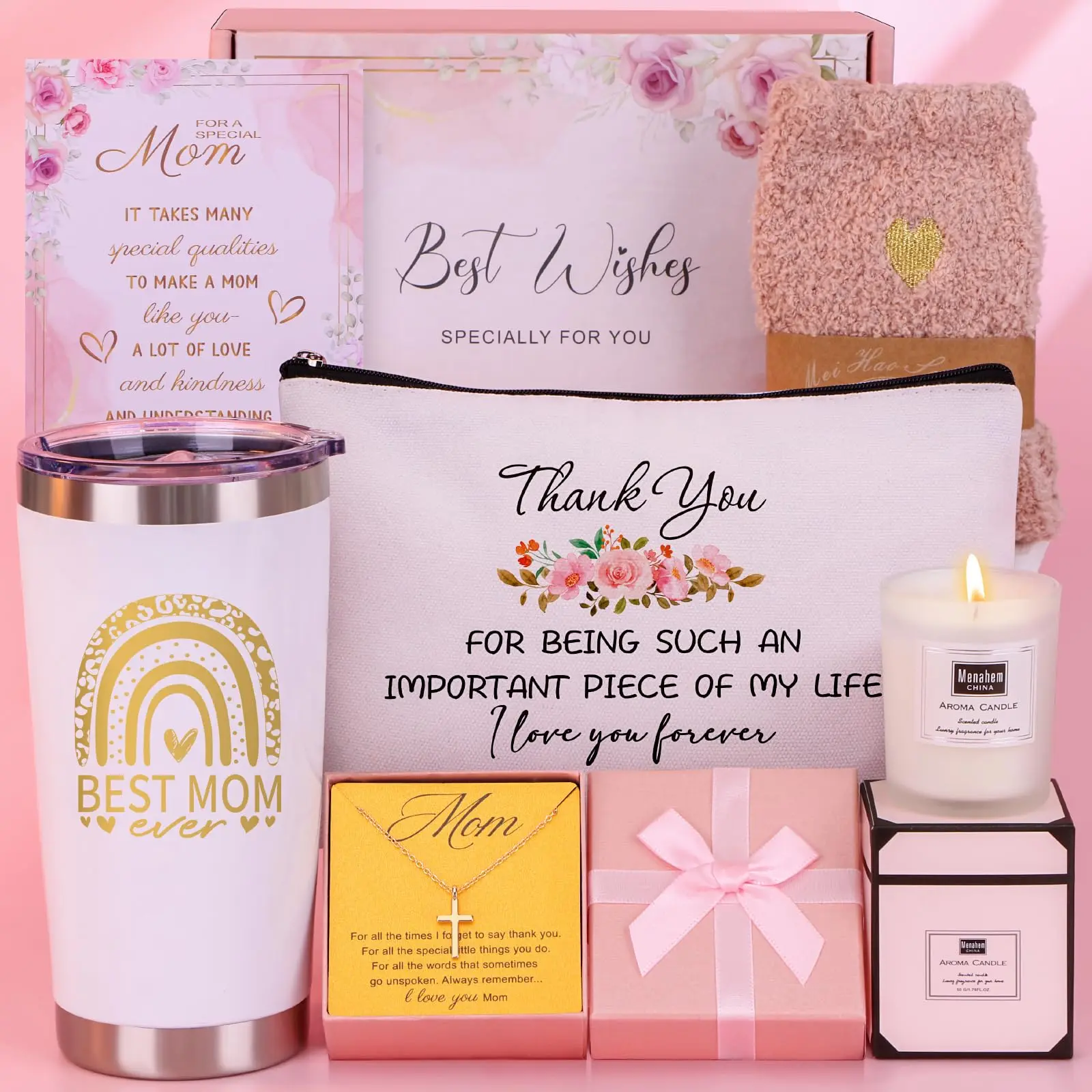 Birthday Gifts For Mom From Daughter Son - Christmas Presents Mother In Law  Mama Stepmom Basket Ever Gift Ideas Personalized Mothers Day Box W/tumbler