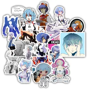 20 Pcs Stickers Packs Ayanami Decal of Vinyl Reii Aesthetic Colorful Sticker Waterproof for Water Bottle Laptop Computer Phone Luggage Car Skateboard Bumper