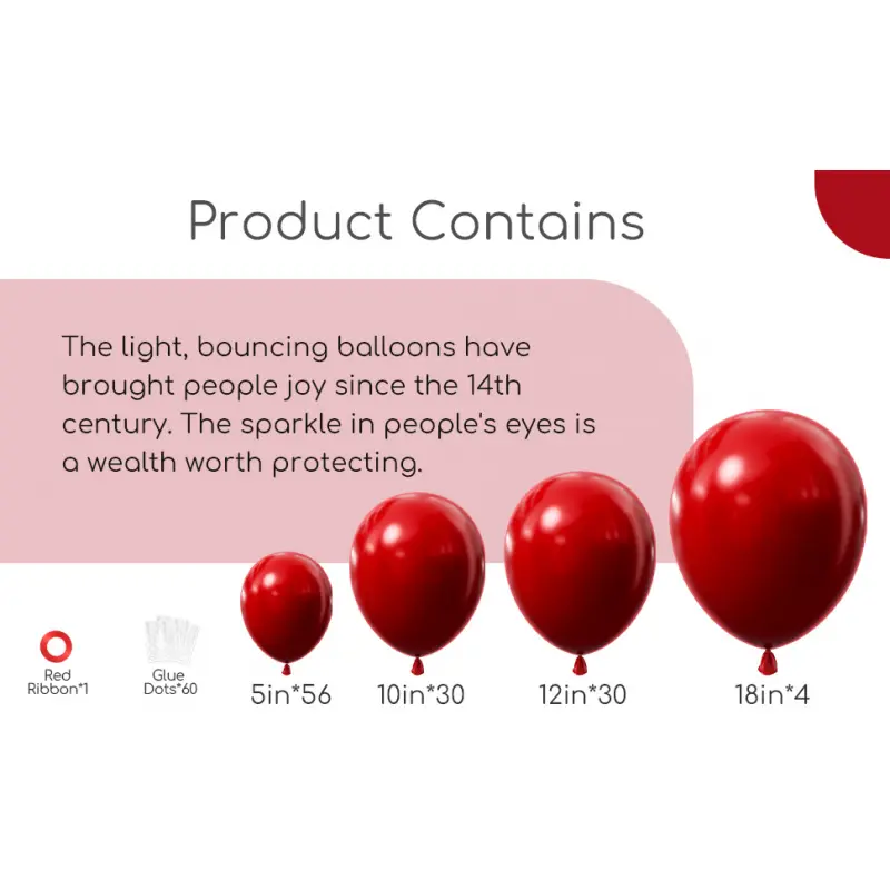 122pcs Dark Red Balloons Different Sizes, 18 12 10 5 inch Dark Red Balloon Arch Kit for Wedding Bridal Shower Birthday Party Decorations 122pcs Dark Red Balloons Different Sizes, 18 12 10 5 inch Dark Red Balloon Arch Kit for Wedding Bridal Shower Birthday Party Decorations