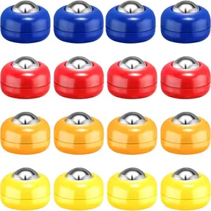 16 Pieces Mini Shuffleboard Replacement Pucks Tabletop Equipment Rollers Set Shuffleboard Curling Accessories