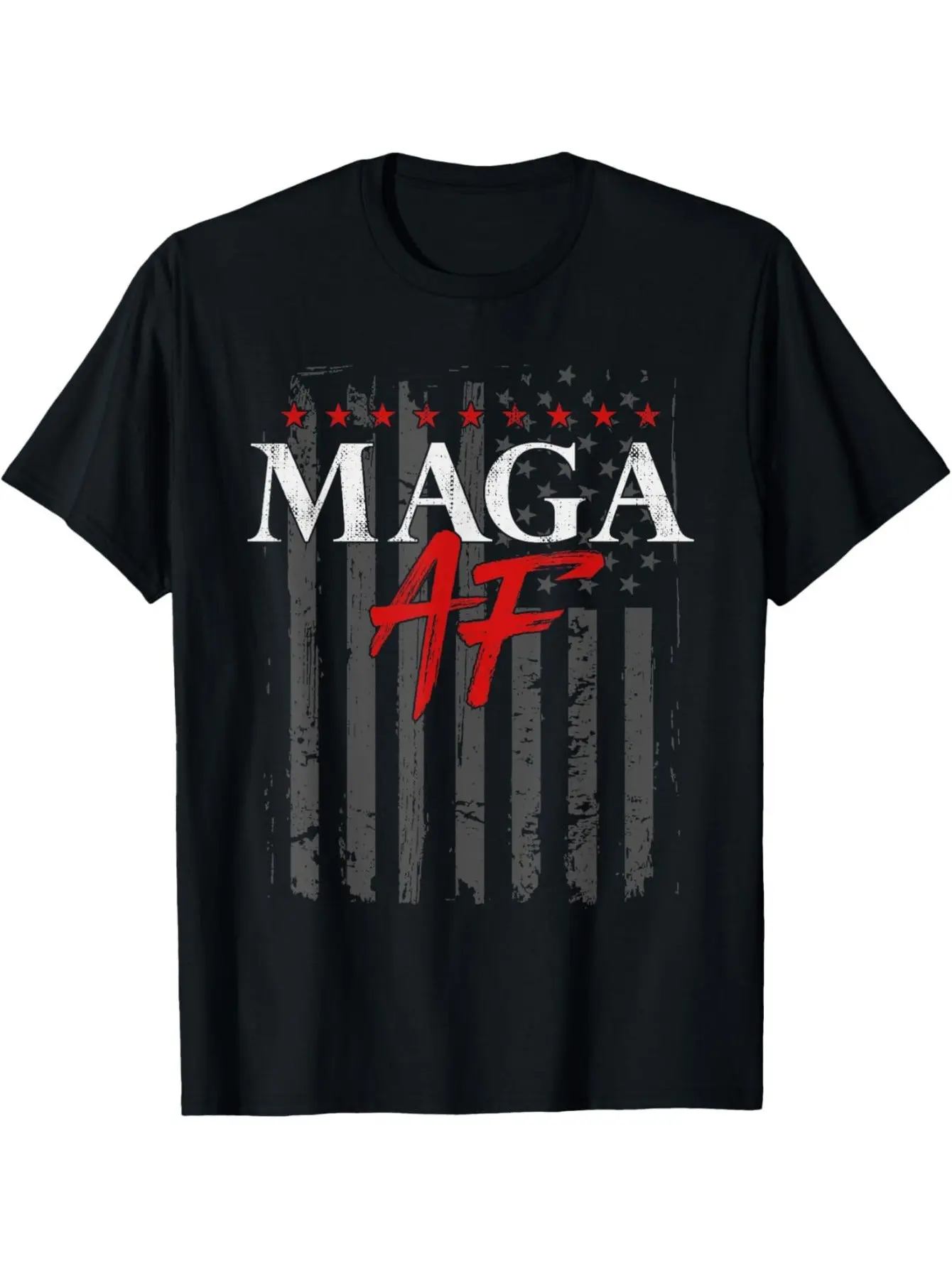 Patriotic MAGA T-Shirt for Men – Support President Trump Design – Black Cotton Tee