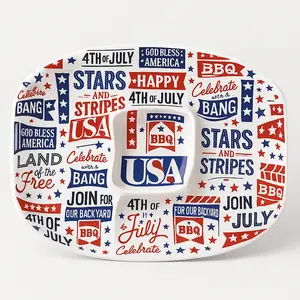 Patriotic Sectional Serving Platter