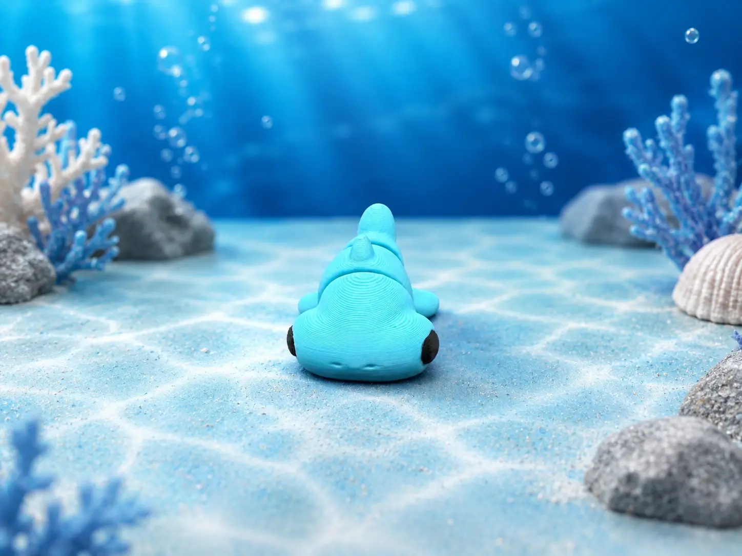 3D Printed Hammerhead Shark Sensory Fidget Toy, Stress Relief Novelty Toy for Fidgeting Needs