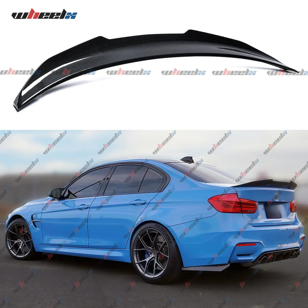 2015-2018 BMW 3 Series F80 M3 F30 Sedan All Models - PSM Sharp Style Trunk Spoiler Rear Wing Lid Lip Kit, Car Exterior Decoration & Cars Accessories