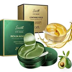 ZOZU 120pcs Avocado & Gold Eye Mask，Dual Formula Eye Mask AM Brightening & Hydration, PM Repair & Depuffing - The Daily Must-Have for Dark Circles & Dryness Alternate Use To Reduce Puffiness And Soothe Dry Skin, Daily Eye Care, Skin Care Gift