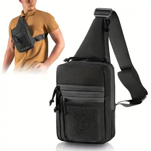 Single Shoulder Chest Bag Holster Concealed Strap Crossbody Bag, Suitable for Hiking Camping