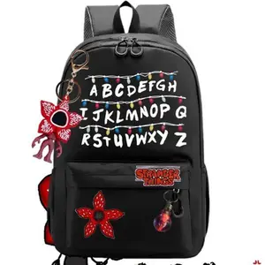 Stranger Things Backpack USB ChargingBackpack for Male and Female Students Fashionable and Versatile, Large Capacity