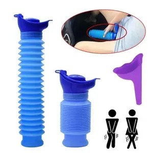 750ML Collapsible Portable Urinal for Men, Reusable Leak-Proof Plastic Toilet for Travel & Emergency, Outdoor Camping Equipment