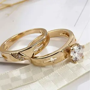 Engagement Rings , Fashion Wedding Rings for Women and Couples, Suitable for Daily Wear, Jewelry Accessories, Latest Model 2025, Set of 2