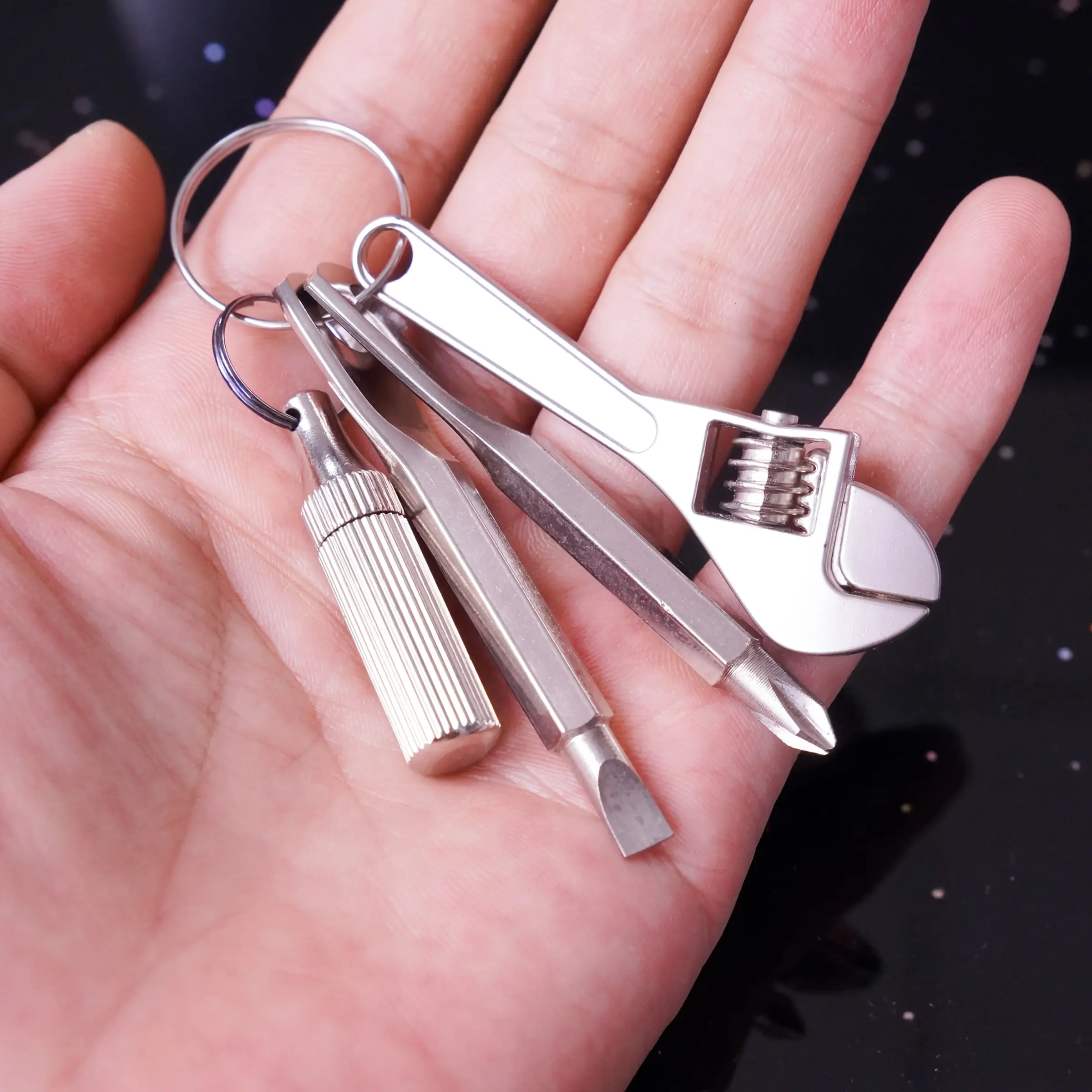 4-In-1 Mini Portable Tool Set, Multitool Set, multitool kits, Copper Pocket Knife, Letter Opener, Small Screwdriver, Keychain Wrench, Outdoor Camping & Home Repair Kit, outdoor multifunctional tools, Portable Tool Accessories, Lightweight Tools