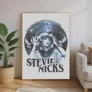 Stevie Nicks Fleetwood Mac 1970s Inspired Poster, Vintage Retro Rock Music Wall Art (Unframed / Print Only)