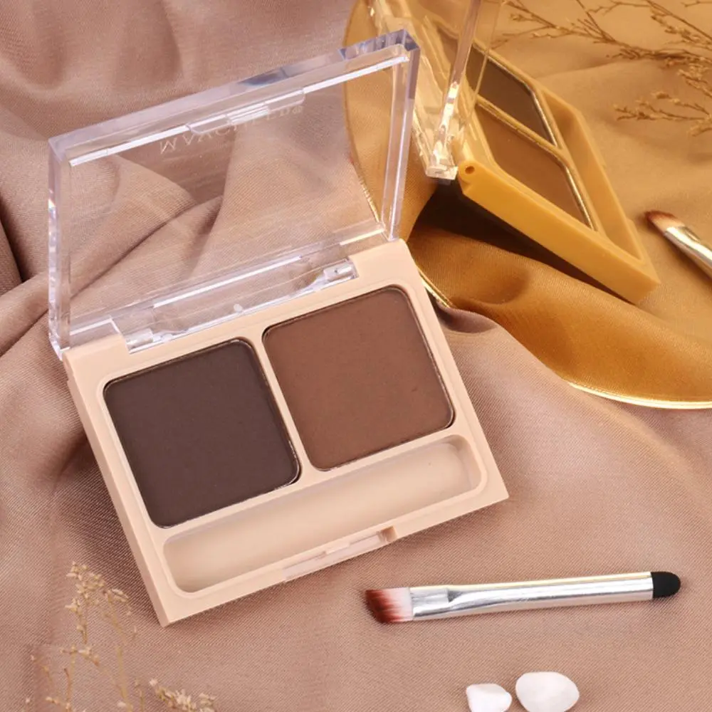 2 in 1 Eyebrow Powder Palette, Long Lasting Eyebrow Powder & Eyebrow Brush, Smudge Proof High Pigmented Eye Brow Shading & Filling Makeup Accessories, Eyebrow Define Powder, Eyebrow Makeup Products
