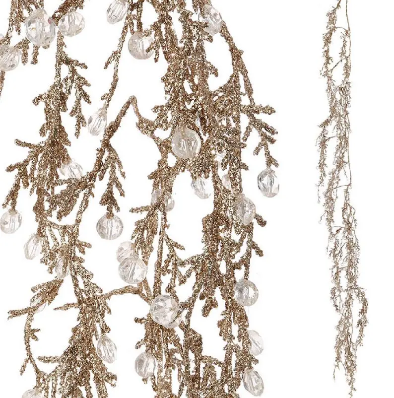 6' Glittered ice garland