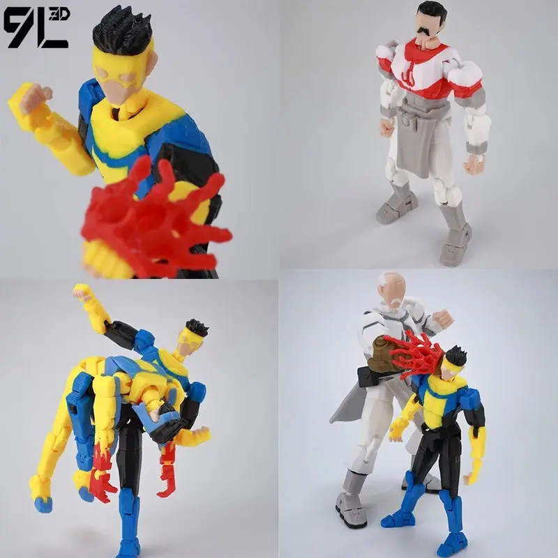 9L 3D Printed Multi-Jointed Hero Action Figure, Collectible Model Toy, Ideal Birthday Gift, Action Figures