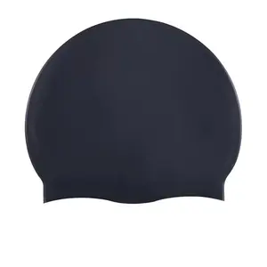 Solid Color Silicone Swimming Cap, Waterproof Swimming Hat for Men & Women, Swimming Accessories for Adults, Keep Hair Dry in