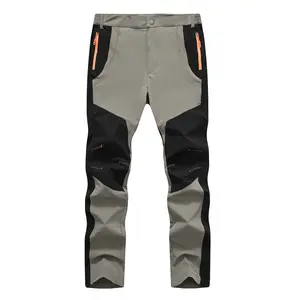 [CLEARANCE] GOPUNE Men's Summer Trousers Lightweight Waterproof Hiking Work Cargo Pants Breathable Zipper Pocket Outdoorfun Regular-Leg Trousers with Partial Elastic Waist & 3D Articulated Knees