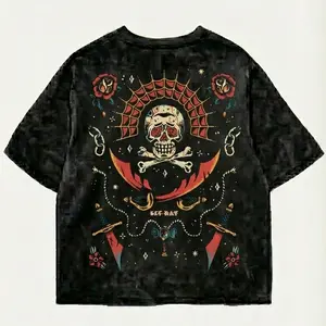 Acid Wash Sit Rat OSRS Tee | Old School RuneScape PvP Streetwear | Dragon Scimitar & DDS Tattoo Flash Graphic Shirt | Wilderness PK Gamer Apparel | Vintage Oversized MMORPG Merch. Tell 'em to sit with this epic D Scim drip!