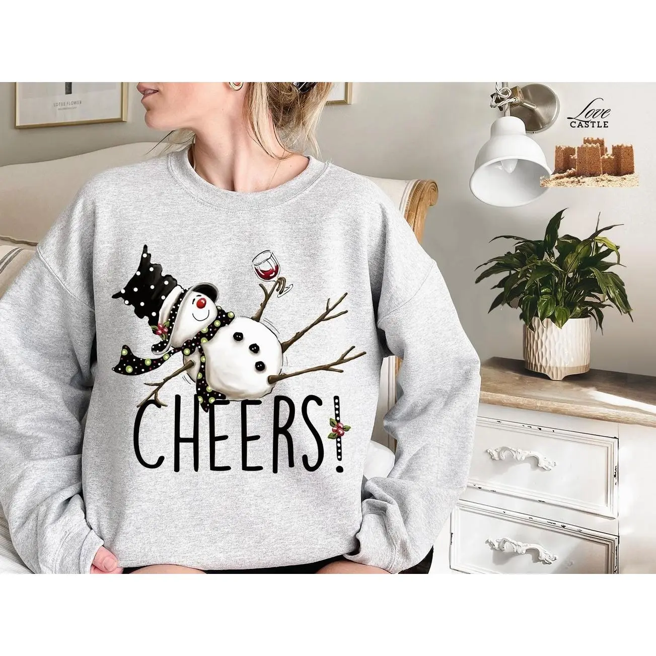Snowman Wine Christmas Sweatshirt, Funny Holiday Crewneck, Cute Winter Alcohol Lover Graphic Sweater, Festive Xmas Wine Drinking Party Apparel, Cozy Holiday Season Jumper, Hilarious Xmas Day Party Gift for Wine Lovers, Gift for Women & Men
