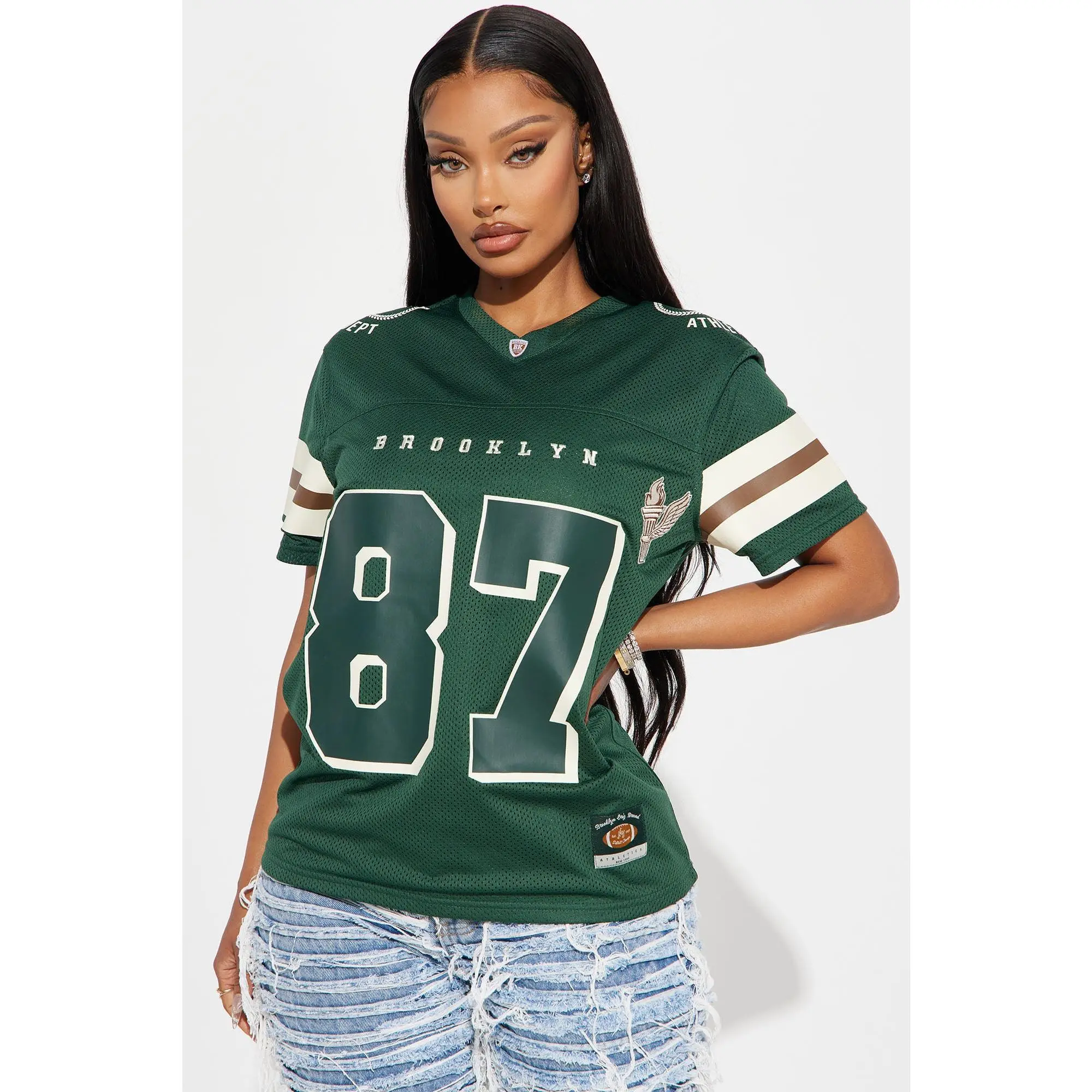 Brooklyn Athletics Football Jersey - Hunter