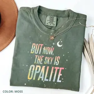 Comfort Colors Opalite Showgirl Shirt, But Now The Sky Is Opalite Tee, TS Inspired Graphic Shirt, Retro Concert T-Shirt, Dancing in the Lightning Top, Cotton