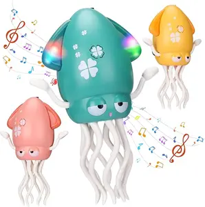 Dancing Octopus Baby Toy Electric Crawling Octopus Tummy Time Toy Rechargeable Magic Dancing Music Squid for 3 4 5 6 Year Old Kids Boy Girl Funny Squid for Office Desk Decor Baby Sensory Play
