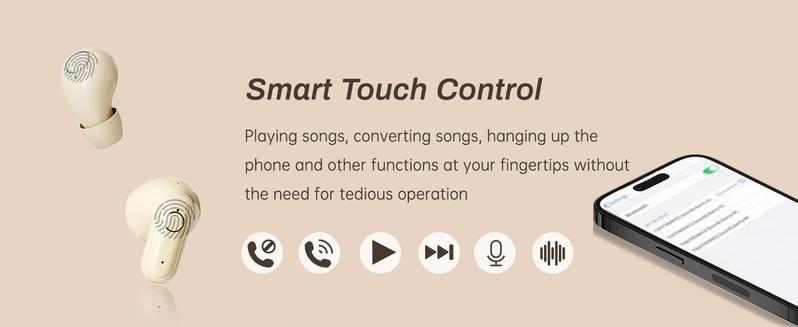 Wireless Bluetooth Headphones， Active Noise Cancelling Headphones Tiny Size Invisible Earbuds，Waterproof Headsets，With Mic，Sleep and Sports Earphones Set, 2 Pairs, Mini and Short Handle Design，for Work Sport Sleeping noise headphones