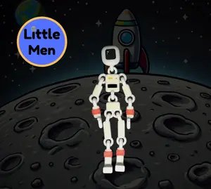 3D Printed Articulated Astronaut Fidget Toy | Stress Relief Sensory Toy for Kids & Adults | ADHD Anxiety Desk Toy | Fun Collectible Toy