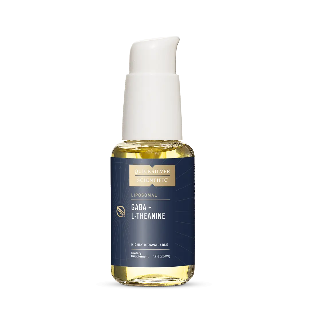 Quicksilver Scientific Liposomal GABA with L Theanine - Calm, Stress Response & Brain Support- Bioavailable GABA Supplement with L Theanine 100mg