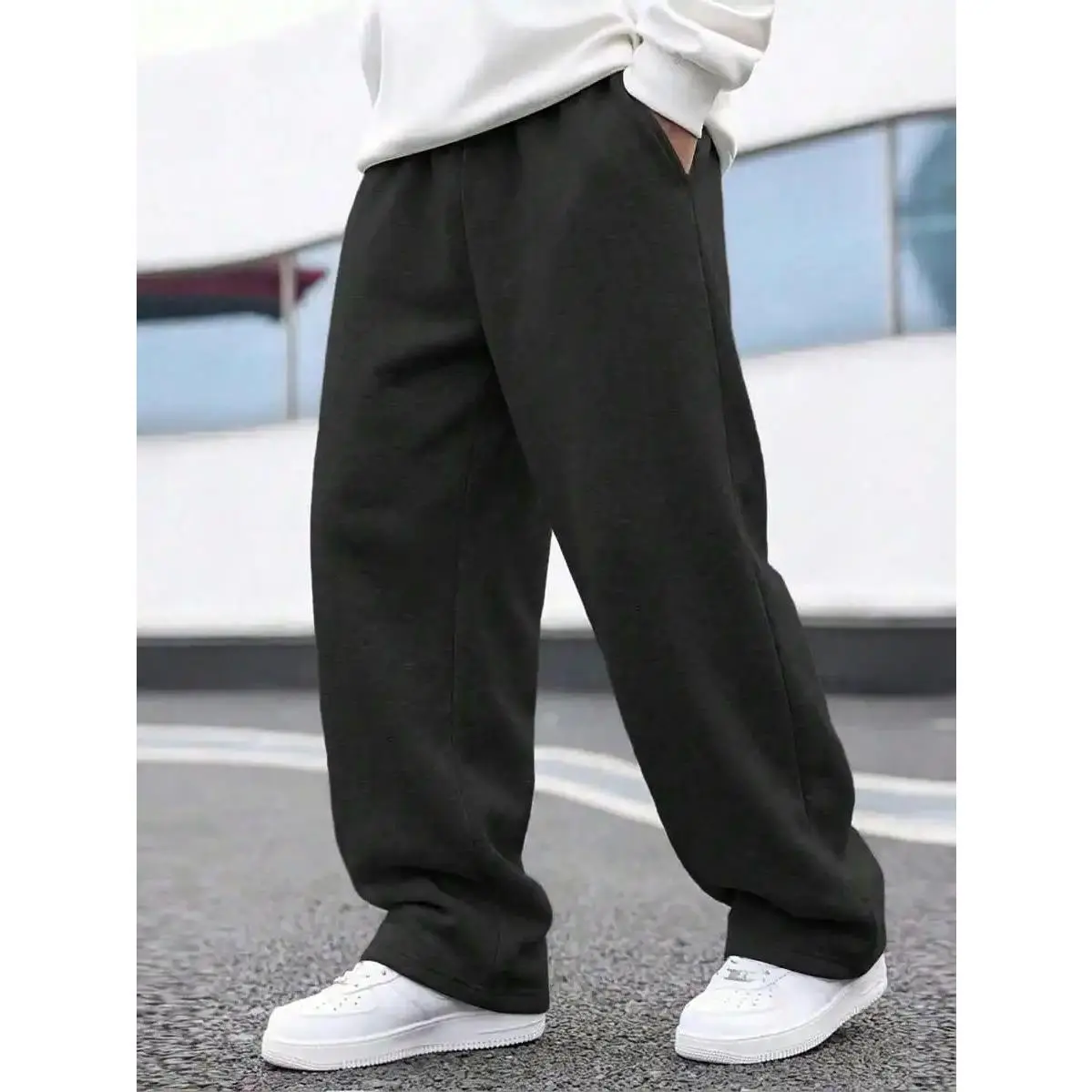 Teens/Boys jogger pants Sweatpants Wide Leg Elastic Waist Pants Pull On Fleece Athletic Joggers Ages 8-16 Years