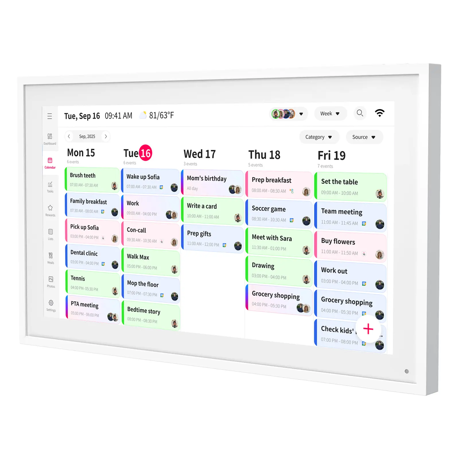 Smart Digital Wall Electronic Calendar - IPS HD Touchscreen, Calendars Planners for Family Dinner Plans, Camera Accessory with Photo Frame Functionality tiktokshopbacktoschool