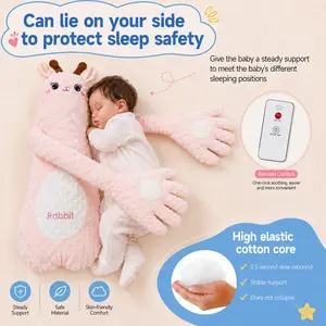 Giraffe Baby Soothing Pillow with Remote, 3 Adjustable Patting Modes, Ultra-Soft Hugging Sleep Pillow for Newborns, Baby Shower Gift