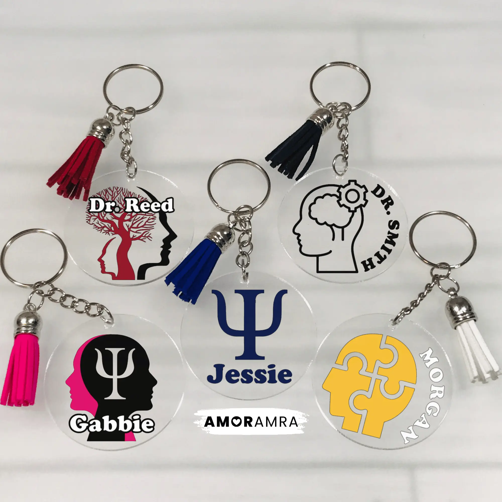Personalized Psychologist Keychain Personalized Psychologist Keychain