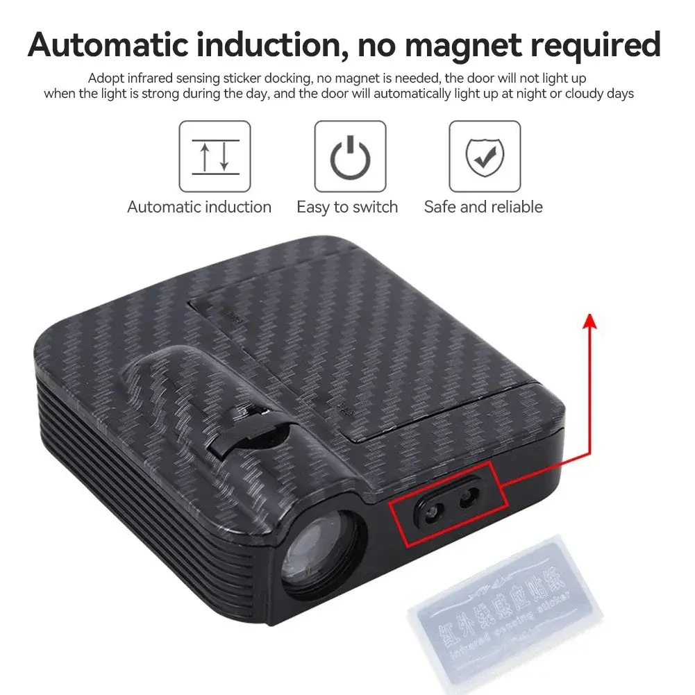 2pcs for Ford Mondeo Winning Welcome Light Max Special Welcome Light Door Projection Laser Atmosphere Light Modification(Battery Not Included)