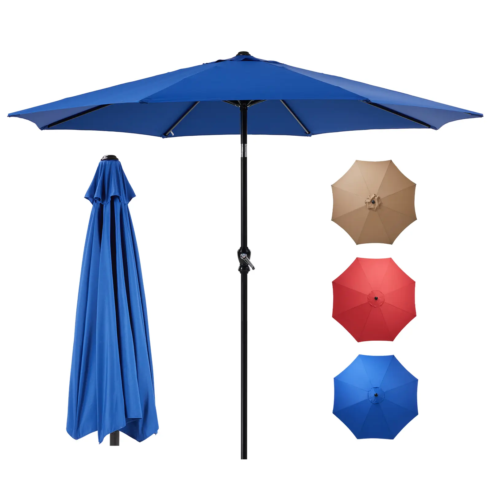 9ft Patio Umbrella Replacement Canopy Market Umbrella Top Outdoor Umbrella Canopy with 8 Ribs 9 Feet Patio Umbrella Replacement Canopy for 8 Ribs, Market Umbrella Top, Yard Table Umbrella Top Cover,Universal Strong and Thick Umbrella Canopy