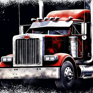 Trucker 2 Gangsheet DTF Heat Transfers, DIY Specialty Supply for Car-Themed Projects