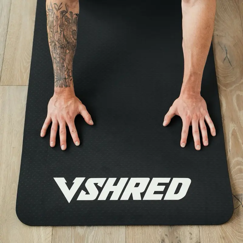 V Shred Non-Slip Yoga Mat, 6mm Thick Exercise Mat for Home Workouts