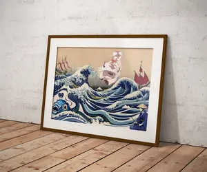 Avatar The Last Airbender Print The Great Wave off Kanagawa Poster