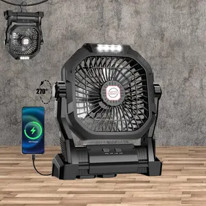 20000mAh Battery Powered Portable Fan with LED Light & Hook, 4-Speed 270° Adjustable,USB Outdoor Portable Fans for Travel, Camping Essentials for Tent outdoorfun