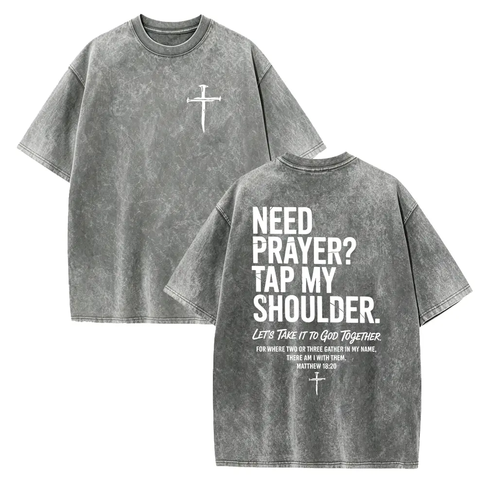 Need Prayer Tap My Shoulder Shirt, Bible Verse Tee, Church T-shirts, Trendy Christian Gift,