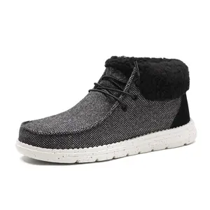 Bruno Marc Women‘s Ankle Fur Lace-up Warm Boots