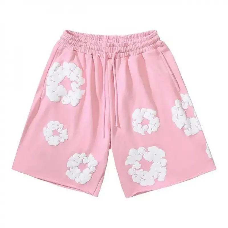 Denim 2025 New Unisex Floral Print Shorts – Casual, Workout, Athletic 5-Point Shorts|   Y2K Street Fashion for Women & Men, Summer Holiday Gift Breathable Elastic jean shorts plus size clothing summer bottoms low rise jean shorts denim tears shorts