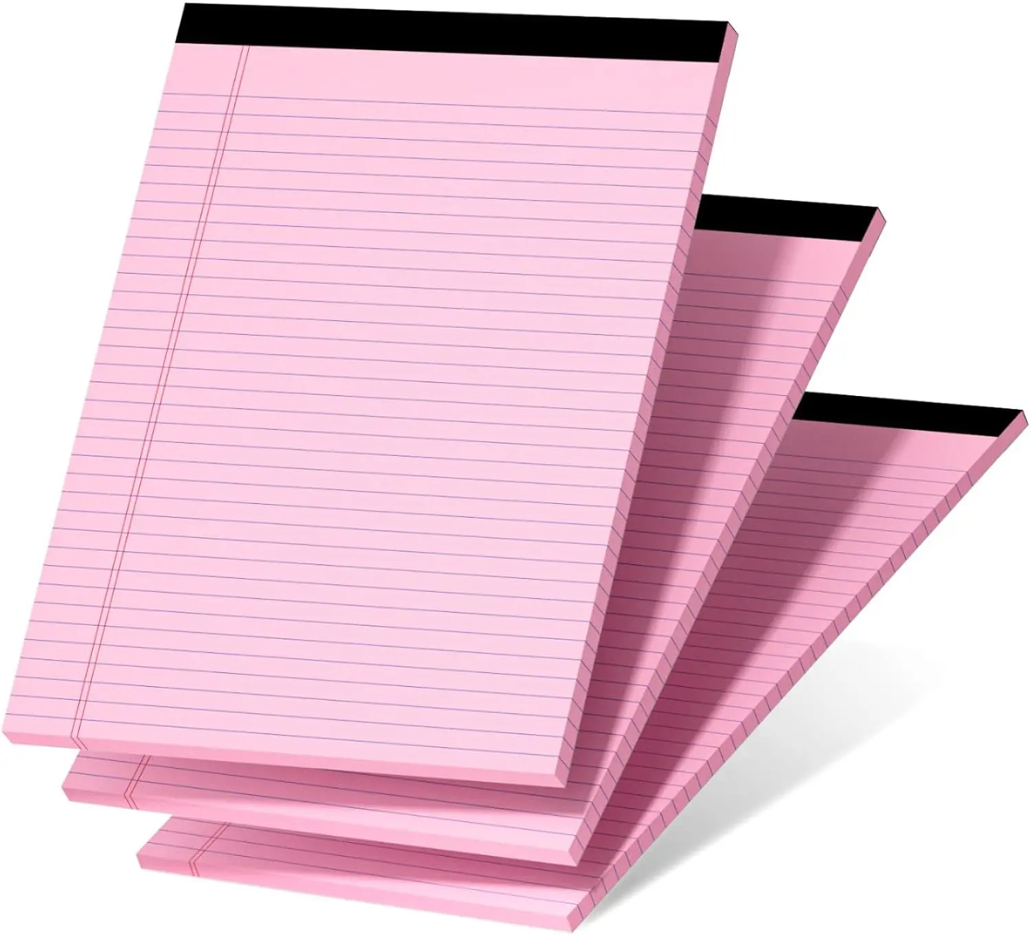 3 count Legal Pads 8.5 x 11  Note Pads 8.5 x 11 Notepad Total 75 Sheets,  Perforated Writing Pads Color Lined Paper College Ruled Pad of Paper Notebook To-Do List for School & Office Supplies