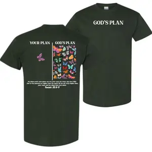 God’s Plan Unisex Washed T-Shirt – Christian Faith Graphic Tee, Vintage 90s Inspired Religious Shirt, Inspirational Bible Message Top, Soft Cotton Streetwear, Casual Outfit for Men and Women, Faith-Based Gift for Believers