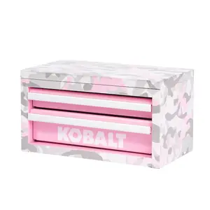 Kobalt Mini 10.83-in W x 5.91-in H x 5.91-in D 2-Drawer Pink Camo Steel Tool Box