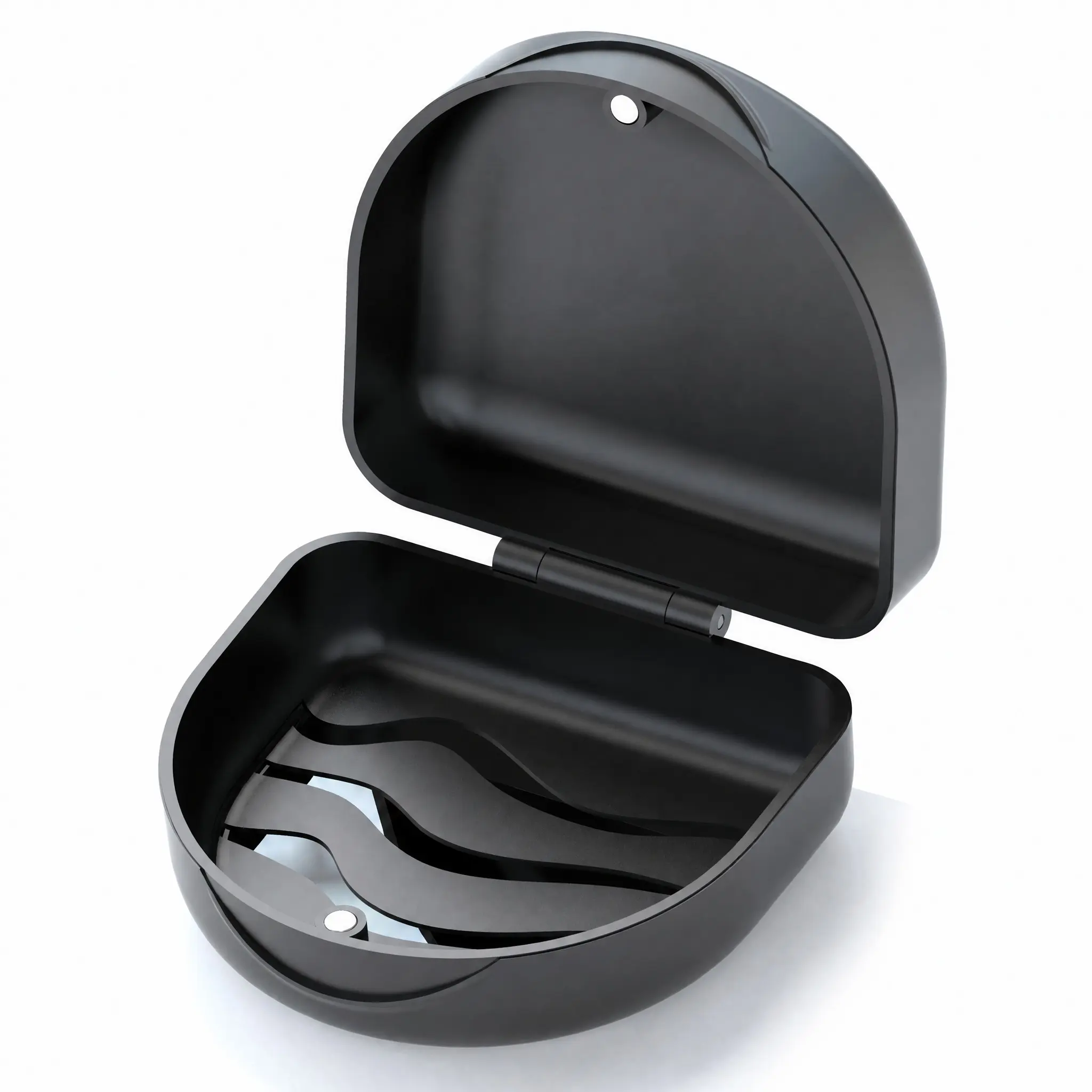 BVN Professional Orthodontic Retainer Case, Compact Slim Travel Storage Box, Fits Night Guards & Mouth Guards - Black