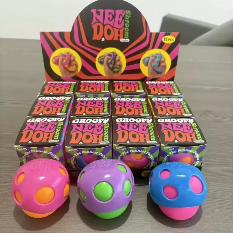 NeeDoh Groovy Shroom Squishy Stress Fidget Toy