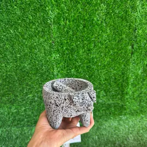 Stone Molcajete Pig Face 4In.