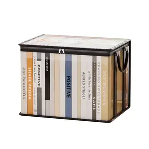 Heavy-Duty Clear Thick Plastic Storage Box with Hinged Lid - High-Capacity Office File Sorter & Organizer for Home, Moving, Attic